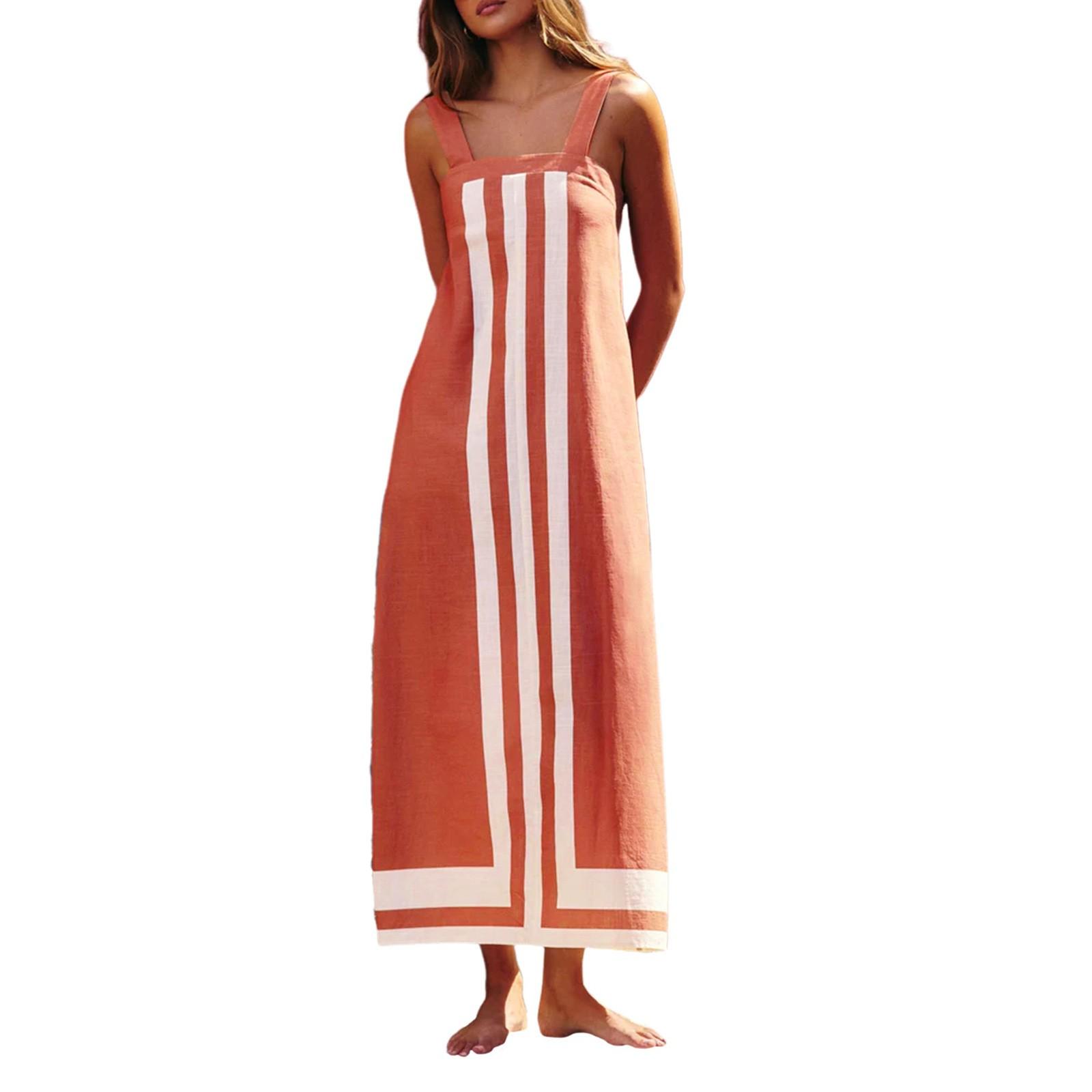 Женские модные платья без рукавов с цветными блоками и бретельками XL коричневый
Женские модные платья без рукавов с цветными блоками и бретельками XL коричневый