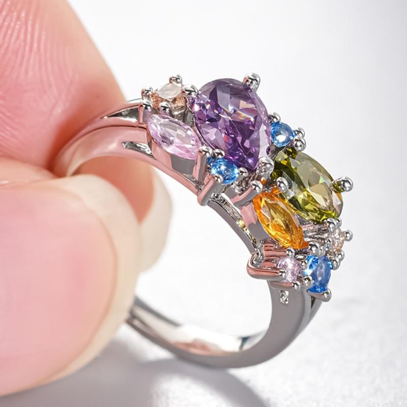CAOSHI Unique Bright Multi Colored Cubic Zirconia Women s Ring for Engagement Party Statement Zircon Daily Wearable Accessories 10
CAOSHI Unique Bright Multi Colored Cubic Zirconia Women s Ring for Engagement Party Statement Zircon Daily Wearable Accessories 10