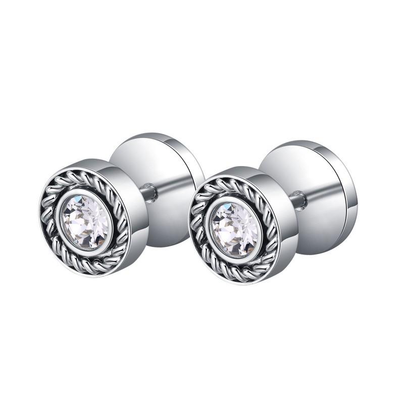 European American Fashionable Versatile Simple Titanium Steel Earrings Round Zircon Men s Women s Universal Hip-hop
European American Fashionable Versatile Simple Titanium Steel Earrings Round Zircon Men s Women s Universal Hip-hop