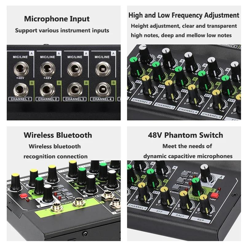 USB 10channel Mixing Console Digital Audio Mixer Stereo Mic/Line Mixers Reverb & 48V Phantom Power for Recording DJ Live Karaoke
USB 10channel Mixing Console Digital Audio Mixer Stereo Mic/Line Mixers Reverb & 48V Phantom Power for Recording DJ Live Karaoke