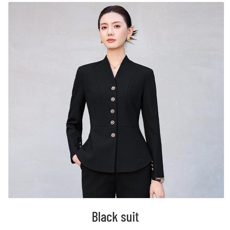 V-Neck Slim-Fit Professional Suit Jacket Two-Piece Set for Spring/Autumn L
V-Neck Slim-Fit Professional Suit Jacket Two-Piece Set for Spring/Autumn L