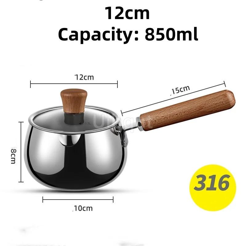 316 Stainless Steel Milk Saucepan with Lid Round Pasta Pot Cookware Stockpot Stovepot for Hotel Camping Restaurant 12 14cm Same as picture спокойная цветовая
316 Stainless Steel Milk Saucepan with Lid Round Pasta Pot Cookware Stockpot Stovepot for Hotel Camping Restaurant 12 14cm Same as picture спокойная цветовая