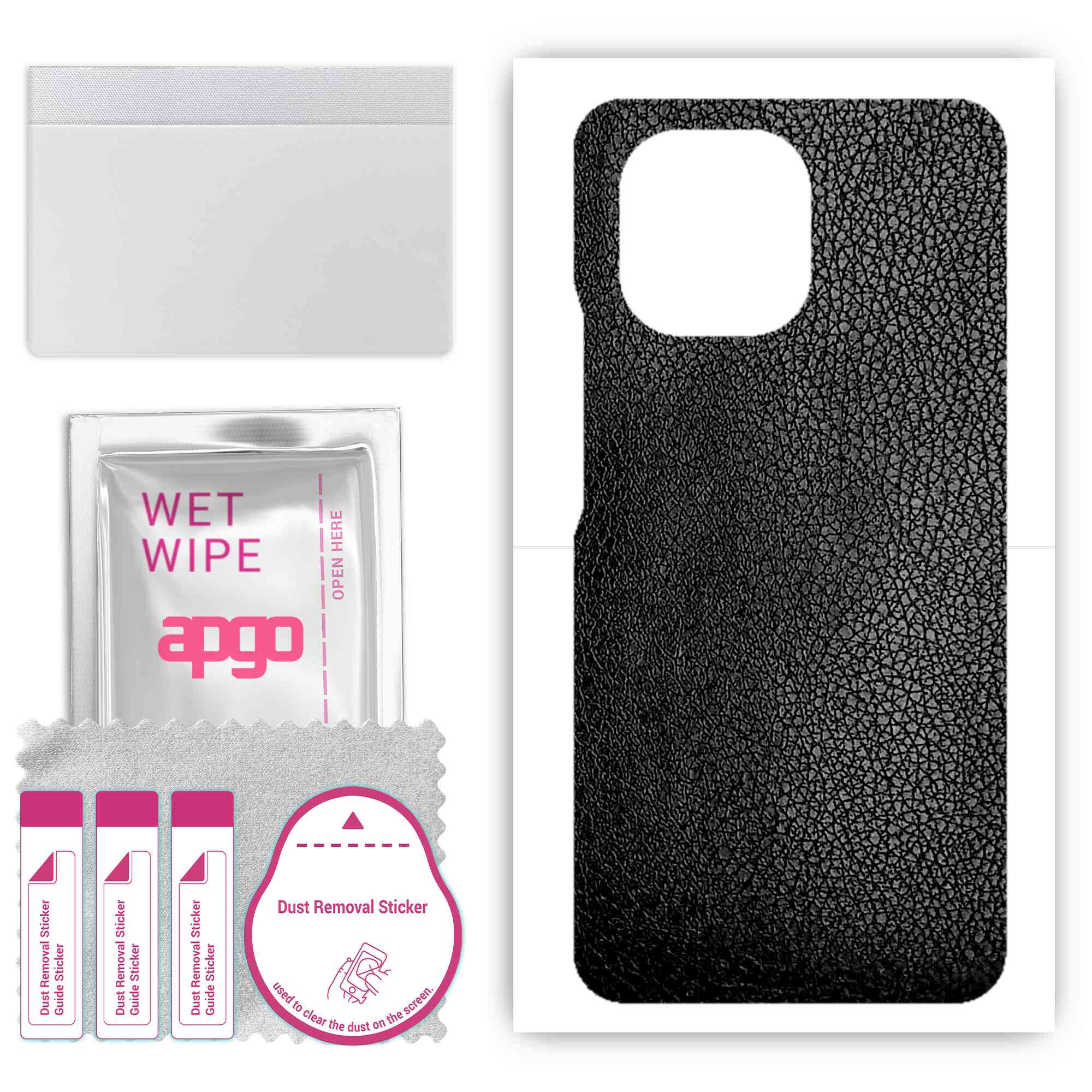apgo Protective Skin Sticker for the back compatible with Xiaomi Mi 11, Wrap Film, Foil, Vinyl - Pattern Black Leather
apgo Protective Skin Sticker for the back compatible with Xiaomi Mi 11, Wrap Film, Foil, Vinyl - Pattern Black Leather