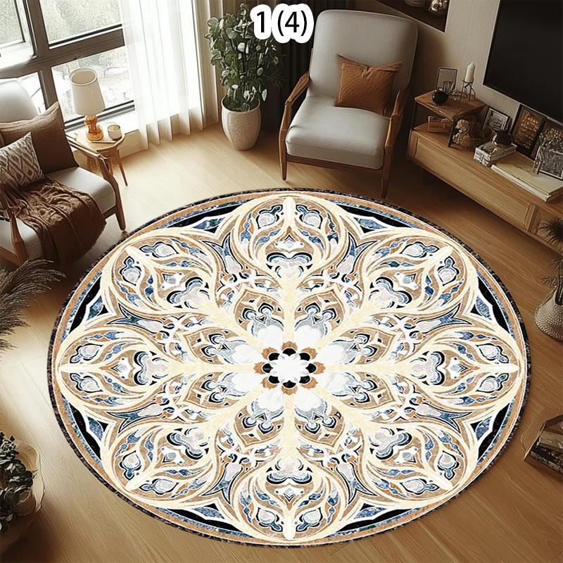 Elegant 2D Round Medallion Area Rug for Bedroom Living Room Office Non Slip Washable Floor Mat Home Decorative Soft Carpet 80cm x 80cm
Elegant 2D Round Medallion Area Rug for Bedroom Living Room Office Non Slip Washable Floor Mat Home Decorative Soft Carpet 80cm x 80cm