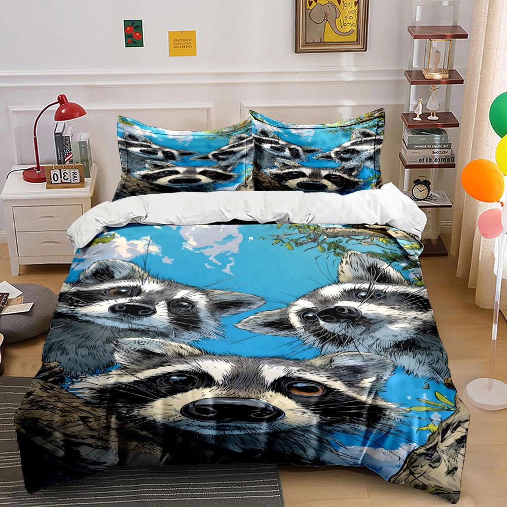 Raccoon faces and sky. Bedding sets Duvet cover sets Duvet covers Pillowcases(1 * Duvet Cover 2 * Pillowcases, without duvet insert) 135x200cm
Raccoon faces and sky. Bedding sets Duvet cover sets Duvet covers Pillowcases(1 * Duvet Cover 2 * Pillowcases, without duvet insert) 135x200cm