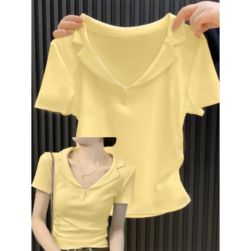 Women s 2025 V-Neck Slim Fit Milk Yellow Polo Shirt with Turn-Down Collar and Half Sleeves Large хизер серый
Women s 2025 V-Neck Slim Fit Milk Yellow Polo Shirt with Turn-Down Collar and Half Sleeves Large хизер серый