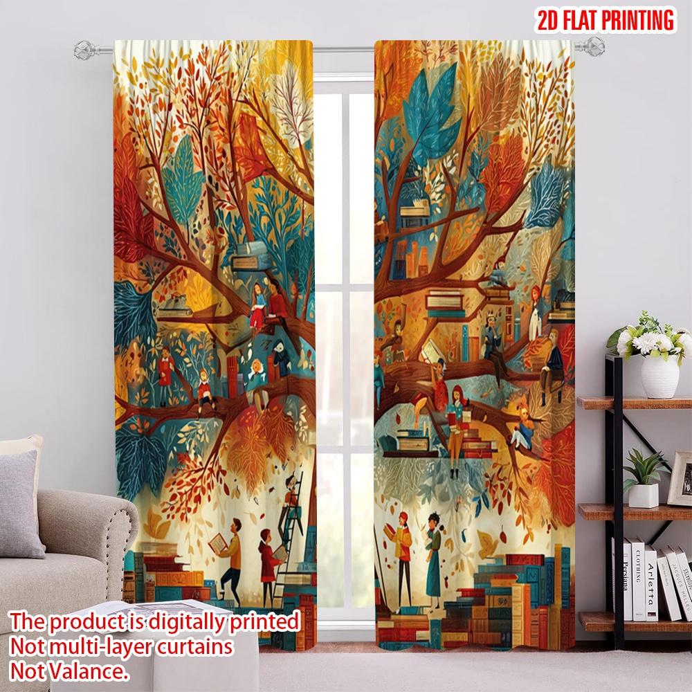 2pcs,2D plane printing Minimalist Curtains People Reading Books Under The Colorful Polyester Easy Install (without rod) Art Deco 52.50 × 116.00 cm 2 pcs
2pcs,2D plane printing Minimalist Curtains People Reading Books Under The Colorful Polyester Easy Install (without rod) Art Deco 52.50 × 116.00 cm 2 pcs
