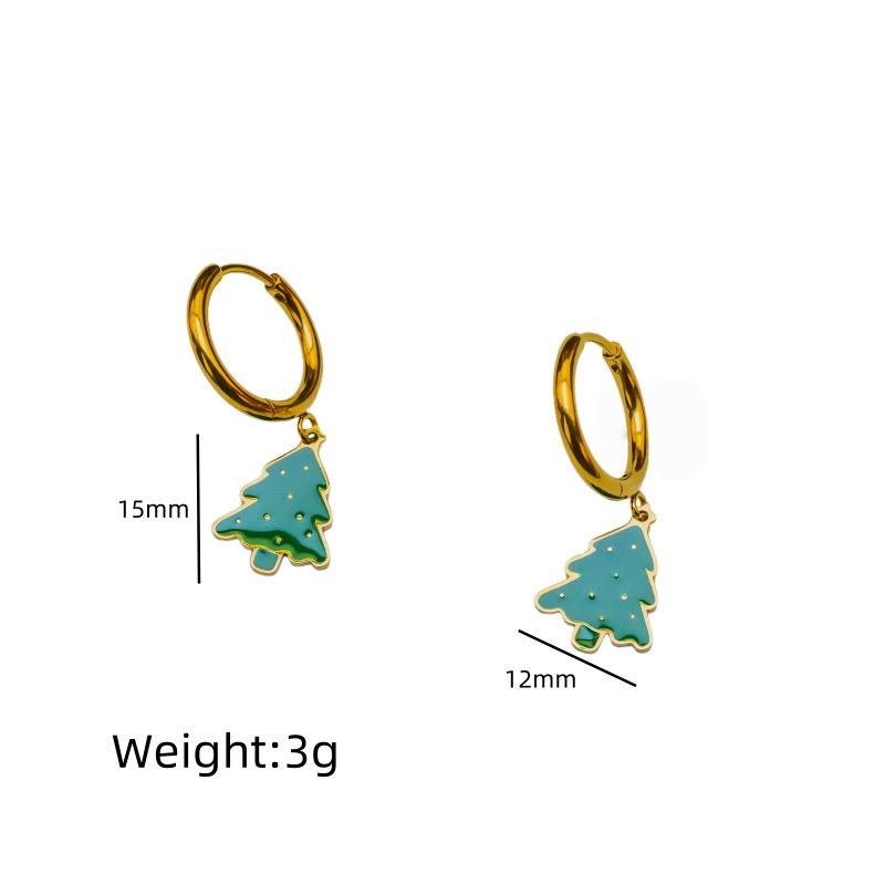 New Fashion Christmas Earrings: Creative Snowman & Tree Design in Stainless Steel
New Fashion Christmas Earrings: Creative Snowman & Tree Design in Stainless Steel