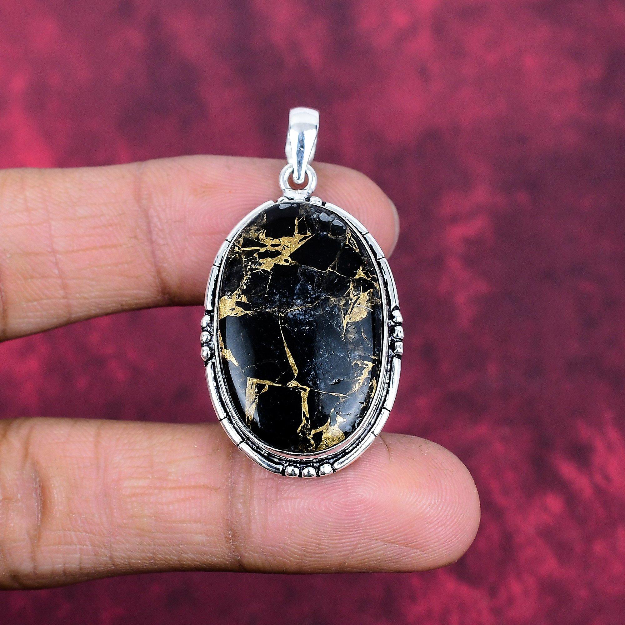Black Copper Turquoise Pendant Gemstone Jewelry, 925 Solid Sterling Silver Pendant, Gift For Women Handmade Pendant 1.77 Inches
Black Copper Turquoise Pendant Gemstone Jewelry, 925 Solid Sterling Silver Pendant, Gift For Women Handmade Pendant 1.77 Inches