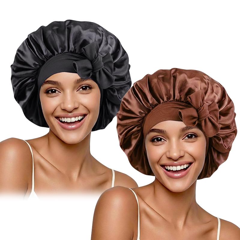 2PCS/LOT New Women Satin Bonnet Silky Night Sleeping Cap with Stretchy Tie Band Shower Cap Curly Braid Hair Head Cover Turban One Size
2PCS/LOT New Women Satin Bonnet Silky Night Sleeping Cap with Stretchy Tie Band Shower Cap Curly Braid Hair Head Cover Turban One Size