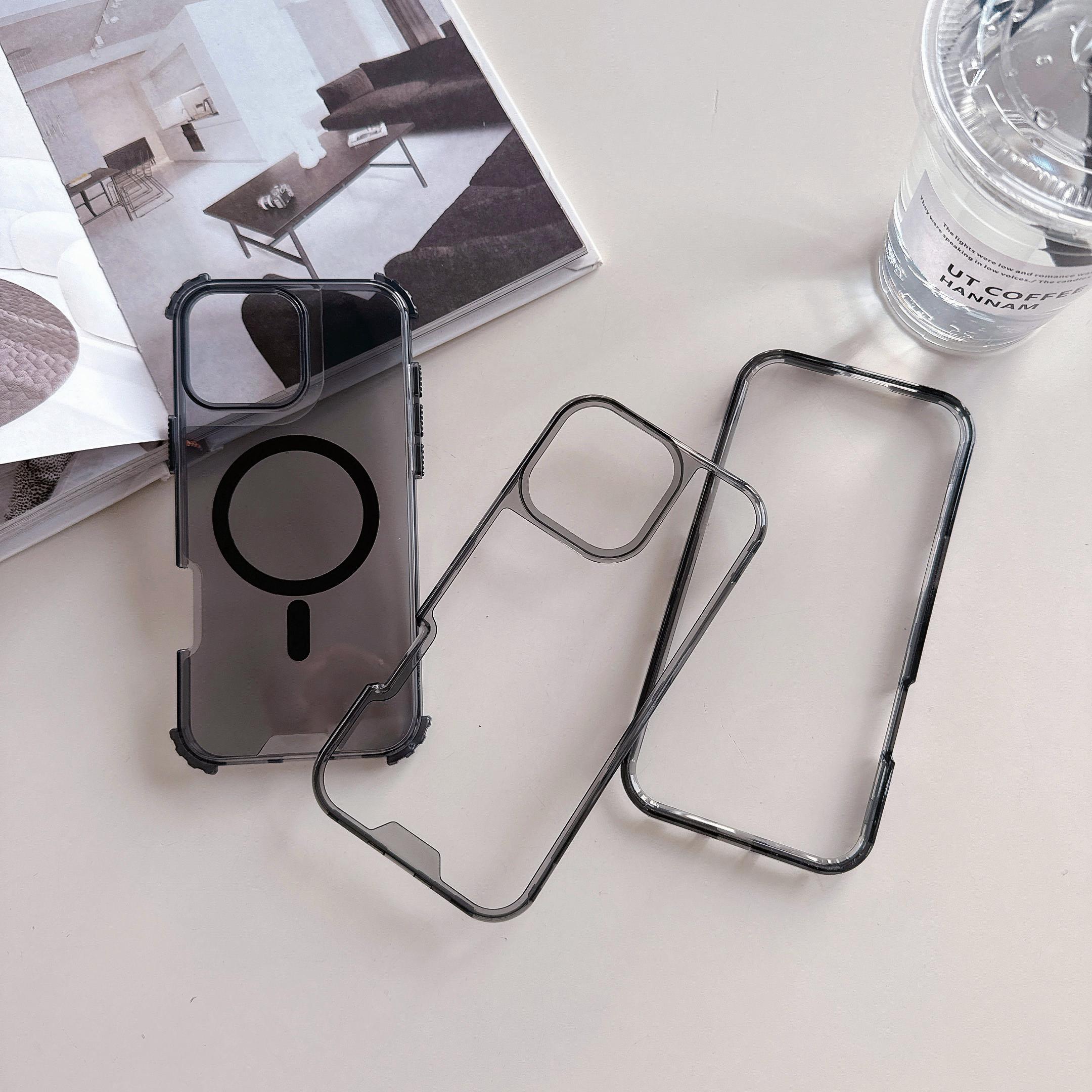 For iPhone 16 Pro Max Case Compatible with MagSafe TPU PC Detachable Phone Back Cover Transparent
For iPhone 16 Pro Max Case Compatible with MagSafe TPU PC Detachable Phone Back Cover Transparent