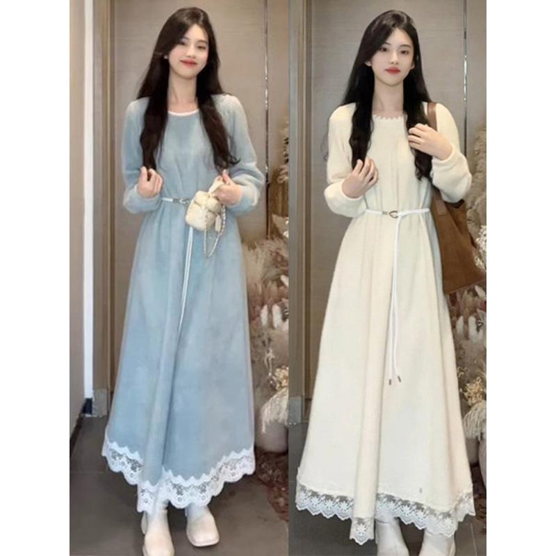 High-end white dress children s early autumn new autumn and winter with coat with bottom dress XL
High-end white dress children s early autumn new autumn and winter with coat with bottom dress XL