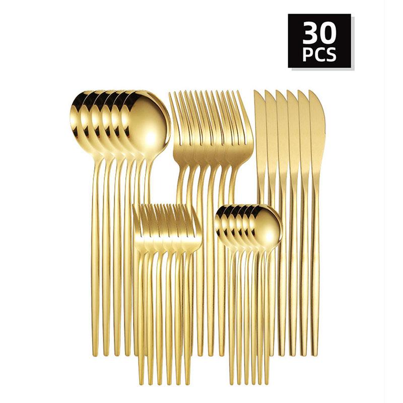 5pcs/30pcs Stainless steel cutlery set steak forks dessert spoons fruit forks are suitable for banquet restaurant guests
5pcs/30pcs Stainless steel cutlery set steak forks dessert spoons fruit forks are suitable for banquet restaurant guests