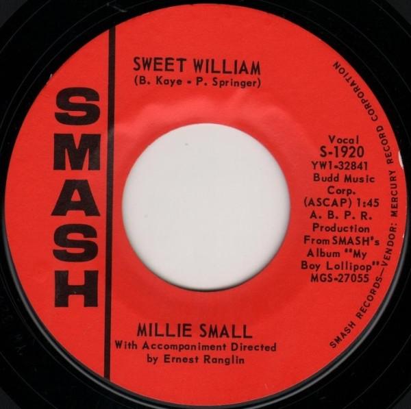 7inch Record MILLIE SMALL - Sweet William S1920 Smash Records 1964 US Soul/Funk Used
7inch Record MILLIE SMALL - Sweet William S1920 Smash Records 1964 US Soul/Funk Used