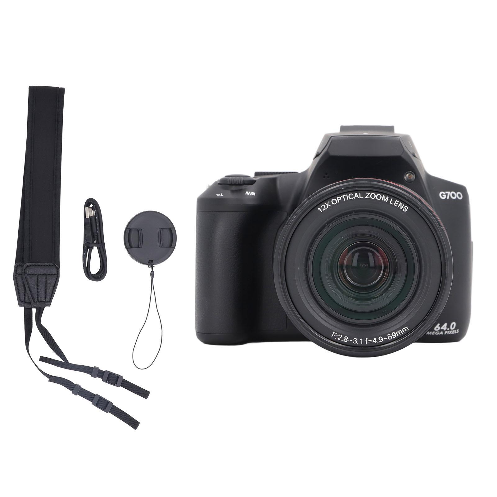 4K Digital Camera 64MP 3in 180 Deg Flip Screen 12X Zoom Anti Shake WIFI Vlogging Camera for Hiking
4K Digital Camera 64MP 3in 180 Deg Flip Screen 12X Zoom Anti Shake WIFI Vlogging Camera for Hiking