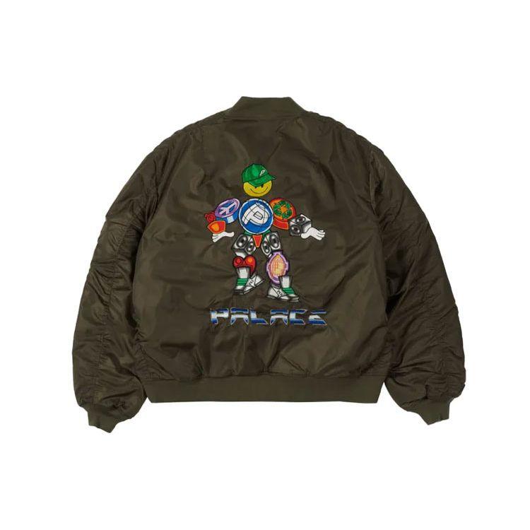 Palace Куртка X Pezlondon Pezman Ma1 Оливковая куртка-бомбер на молнии с длинными рукавами и мультяшным логотипом, верхняя одежда унисекс P20JK115 M
Palace Куртка X Pezlondon Pezman Ma1 Оливковая куртка-бомбер на молнии с длинными рукавами и мультяшным логотипом, верхняя одежда унисекс P20JK115 M