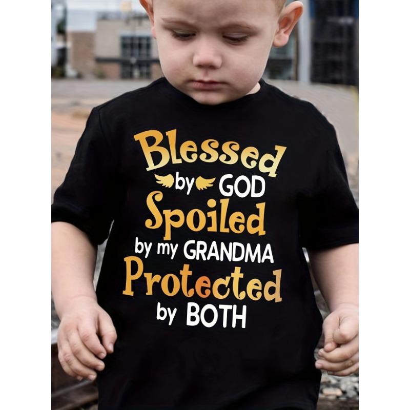 European sizes Boys Cotton T-shirt BLESSED BY GOD Print for Comfortable And Casual Round Neck Short Sleeves 98cm чёрный
European sizes Boys Cotton T-shirt BLESSED BY GOD Print for Comfortable And Casual Round Neck Short Sleeves 98cm чёрный