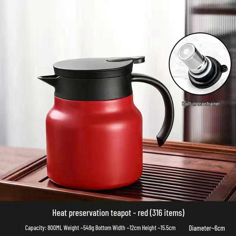 Stainless Steel Smart Temperature Teapot with Large Capacity and Tea-Water Separation Feature. 316 Stainless Steel
Stainless Steel Smart Temperature Teapot with Large Capacity and Tea-Water Separation Feature. 316 Stainless Steel