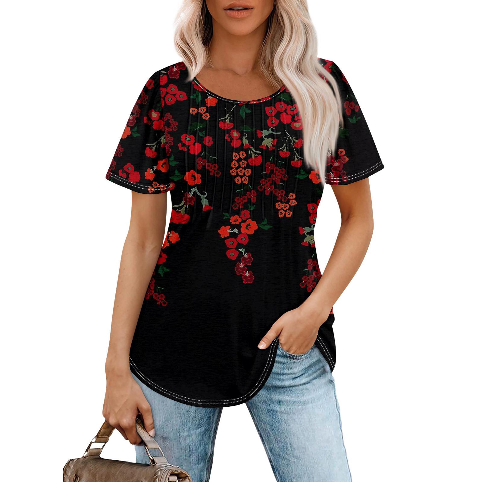 Женская модная повседневная плиссированная футболка с короткими рукавами и круглым вырезом с принтом L чёрный
Женская модная повседневная плиссированная футболка с короткими рукавами и круглым вырезом с принтом L чёрный