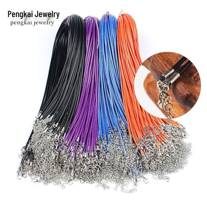 Crystal Pendant Necklace: Leather and Wax Rope Gold Jewelry with Jade Pendant and Metal Clip Accessories
Crystal Pendant Necklace: Leather and Wax Rope Gold Jewelry with Jade Pendant and Metal Clip Accessories