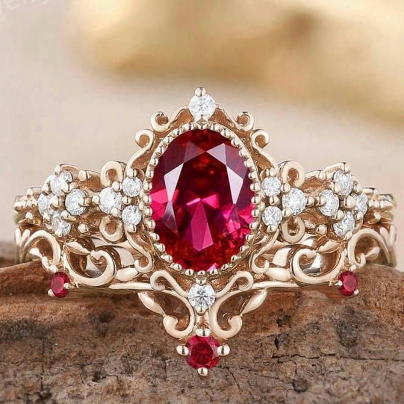 European and American new fashion court style lace shape red zircon inlaid light luxury personality women s ring 6&Gold-color розы красного
European and American new fashion court style lace shape red zircon inlaid light luxury personality women s ring 6&Gold-color розы красного
