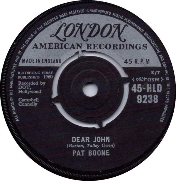 7-дюймовая пластинка ПЭТ БУН Dear John 45HLD9238 London Records 1960 Великобритания Поп Б/у
7-дюймовая пластинка ПЭТ БУН Dear John 45HLD9238 London Records 1960 Великобритания Поп Б/у