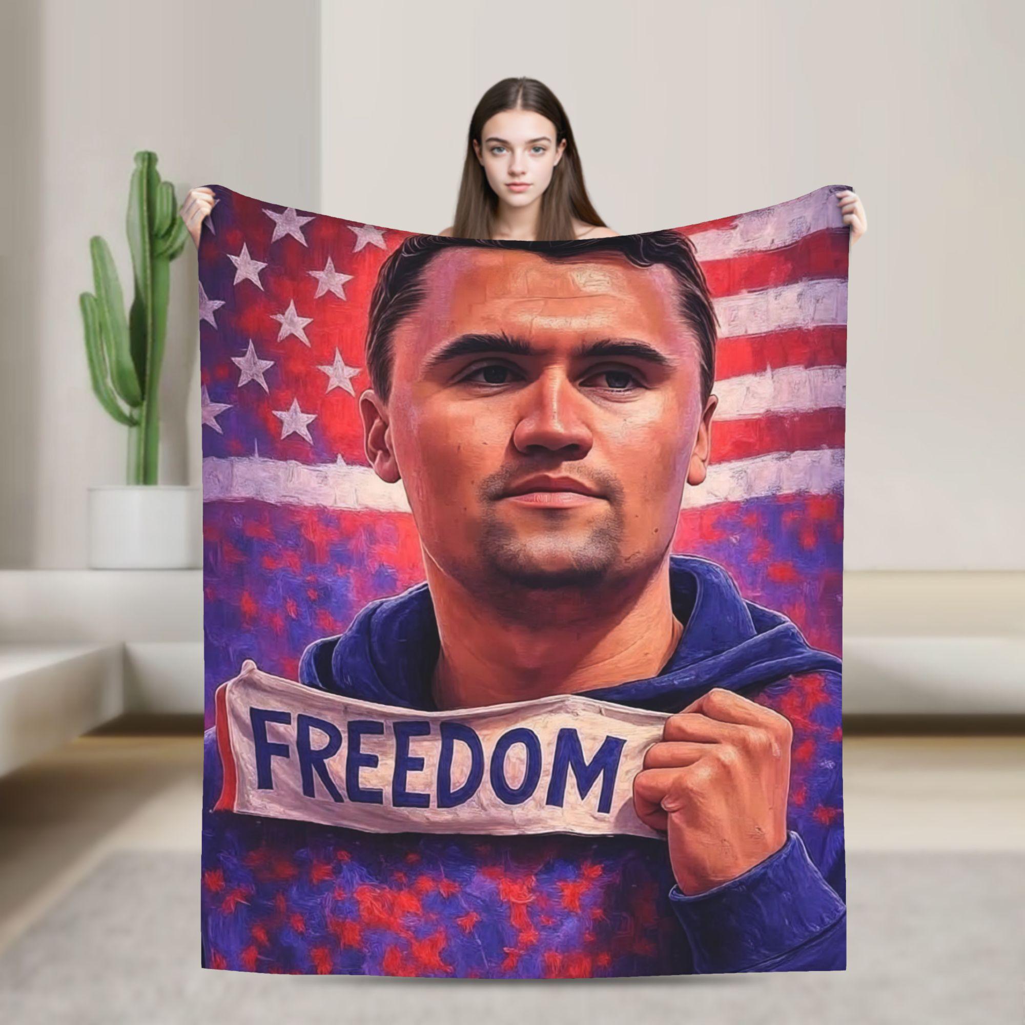 RIP Charlie Kirk Memorial Flannel Throw Fashion Blankets A True Patriot Freedom for Bed Knitted Fashion Blanket Outdoor Soft Portable Quilt 75x90cm
RIP Charlie Kirk Memorial Flannel Throw Fashion Blankets A True Patriot Freedom for Bed Knitted Fashion Blanket Outdoor Soft Portable Quilt 75x90cm