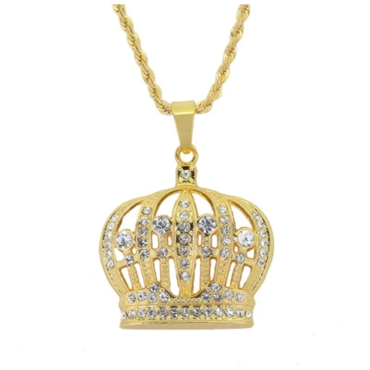 Новая Мода Хип-Хоп Корона Короля Подвески Ожерелье Iced Out Стразы Женское Мужское Ожерелье Байкерские Украшения золотой
Новая Мода Хип-Хоп Корона Короля Подвески Ожерелье Iced Out Стразы Женское Мужское Ожерелье Байкерские Украшения золотой