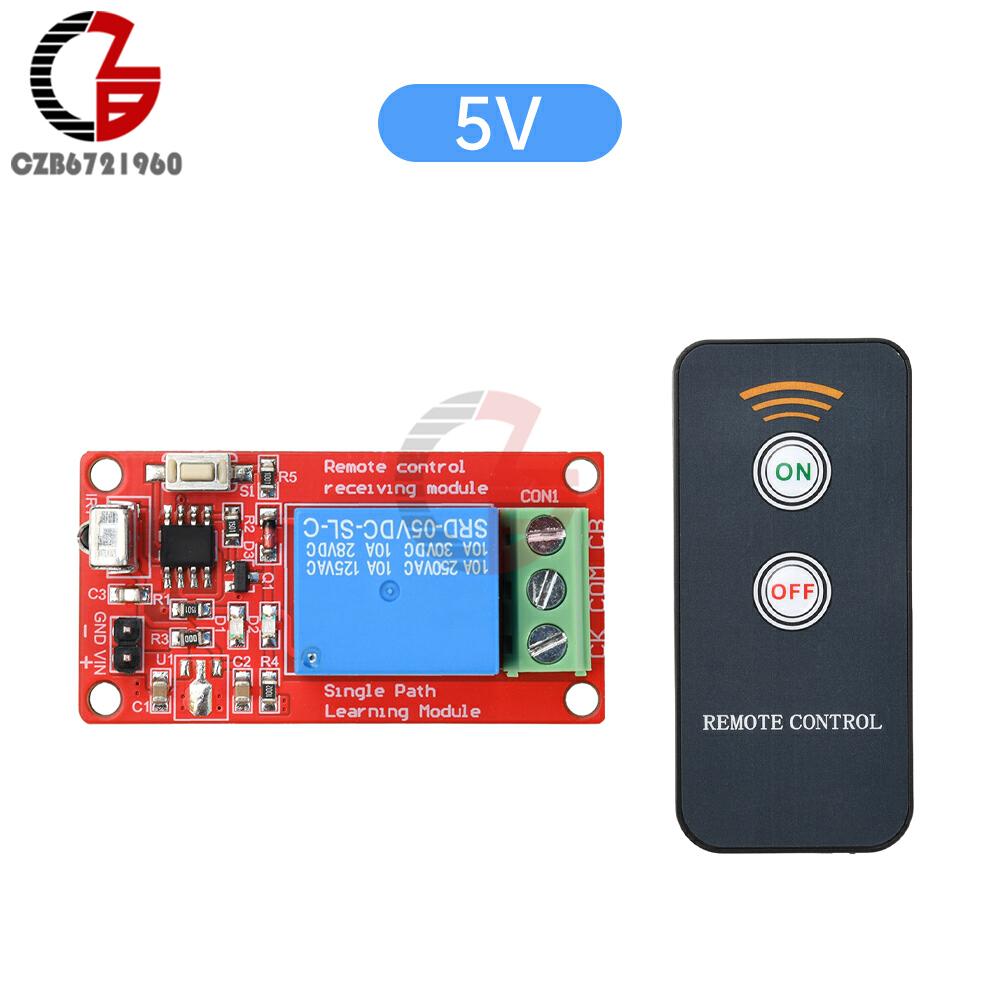 DC 5V 12V 1CH IR Remot Control Receiver Learning Module 38KHz 2 Keys Remote Controller Receiver Tap Self-locking Interlocking
DC 5V 12V 1CH IR Remot Control Receiver Learning Module 38KHz 2 Keys Remote Controller Receiver Tap Self-locking Interlocking