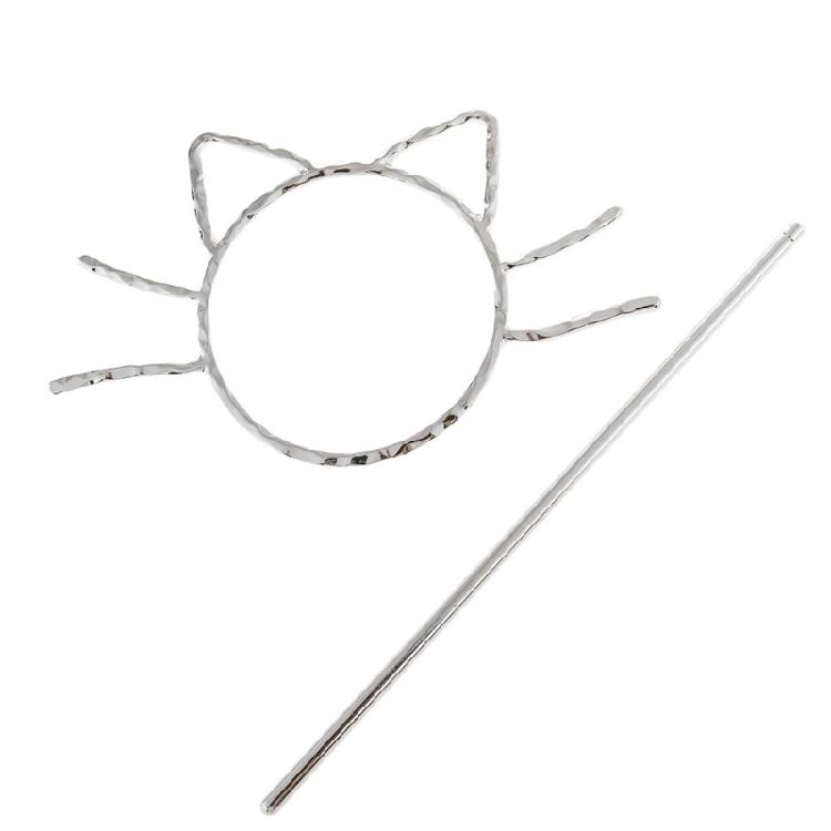 Headpiece Hair Pin Cat Head Shape Knots Stick Hair Clip Hair Metal Pin for Girl 1 срібний
Headpiece Hair Pin Cat Head Shape Knots Stick Hair Clip Hair Metal Pin for Girl 1 срібний