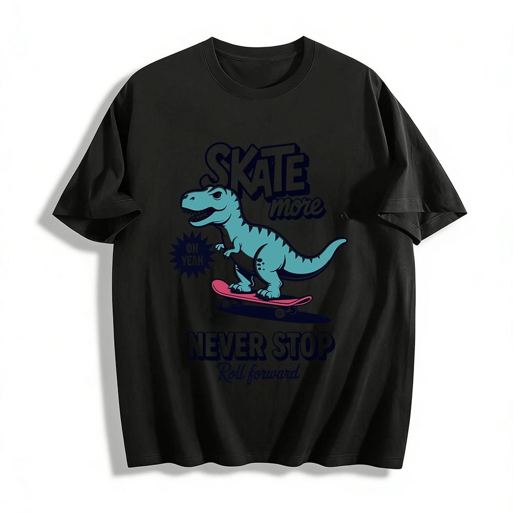Skate More Dinosaur Graphic Tee Cool Street Style Casual Loose Top Pure cotton T-shirt XXS
Skate More Dinosaur Graphic Tee Cool Street Style Casual Loose Top Pure cotton T-shirt XXS