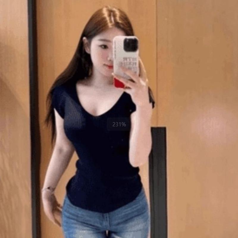 Korean Style, Gentle Temperament, Whitening and Body-shaping Flying Sleeves Sweater Tops T-shirt for Women Summer OneSize
Korean Style, Gentle Temperament, Whitening and Body-shaping Flying Sleeves Sweater Tops T-shirt for Women Summer OneSize