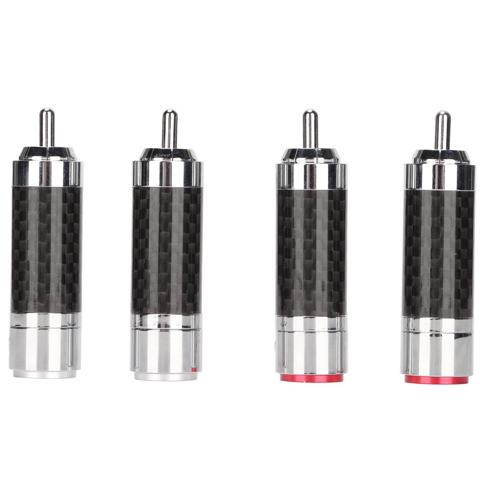 RCA Sound Plug Durable Chromeplated Carbon Fiber Lotus Sound Amplifier Cable Plug for Sound Line
RCA Sound Plug Durable Chromeplated Carbon Fiber Lotus Sound Amplifier Cable Plug for Sound Line