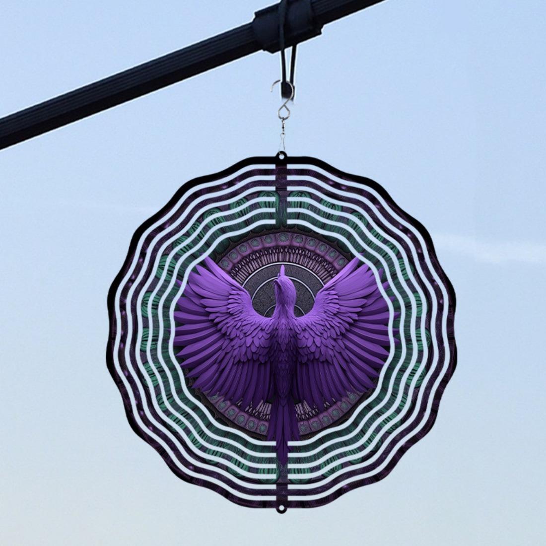 3D Rotating Metal Mandala Wind Chime - Purple & Green Stained Glass Design, No Battery Needed, Perfect for Outdoor Balcony & Garden Decor
3D Rotating Metal Mandala Wind Chime - Purple & Green Stained Glass Design, No Battery Needed, Perfect for Outdoor Balcony & Garden Decor