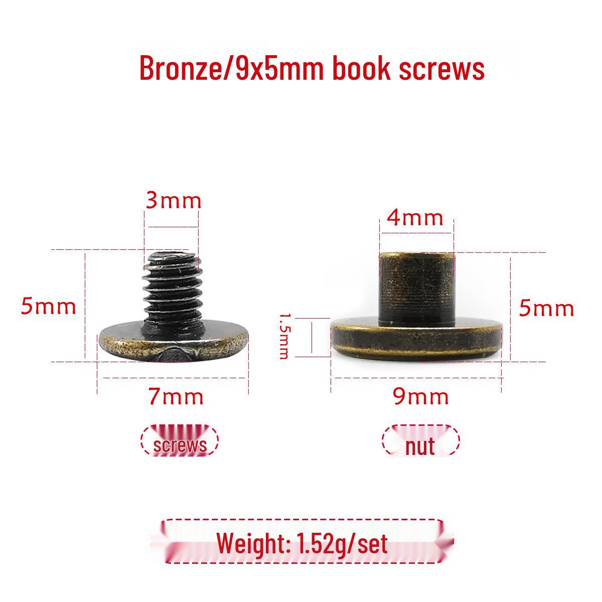 Медные самодельные застежки для книги учета: Заклепки с плоской головкой и винты для крепления ремня
Медные самодельные застежки для книги учета: Заклепки с плоской головкой и винты для крепления ремня