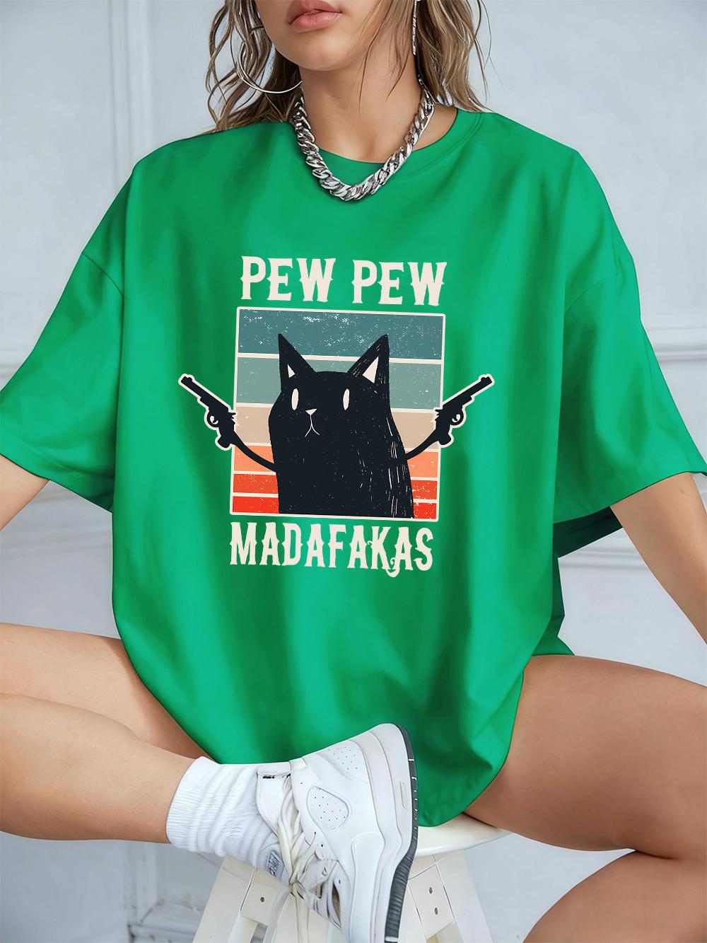 Pew Pew Madafaks Funny Prints Short Sleeve TShirts Womens Summer Cotton Tee Shirts ONeck Soft Loose Tops Casual Woman Clothes 4XL
Pew Pew Madafaks Funny Prints Short Sleeve TShirts Womens Summer Cotton Tee Shirts ONeck Soft Loose Tops Casual Woman Clothes 4XL