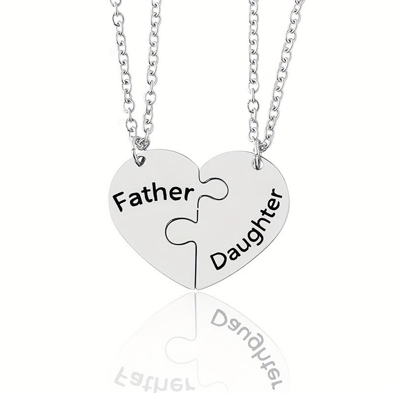 Heart Puzzle Necklace for Father and Daughter, French Style Simple Design, Daily & Gift Occasion Jewelry, All-Season Accessory A Set
Heart Puzzle Necklace for Father and Daughter, French Style Simple Design, Daily & Gift Occasion Jewelry, All-Season Accessory A Set