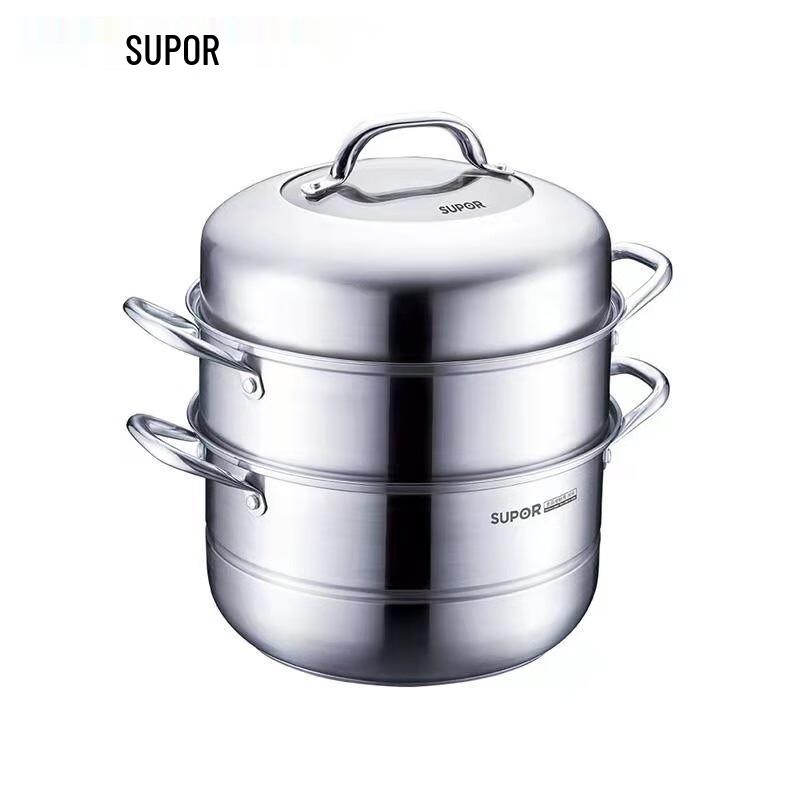 SUPOR 304 Stainless Steel 3-Layer Steamer Pot
SUPOR 304 Stainless Steel 3-Layer Steamer Pot