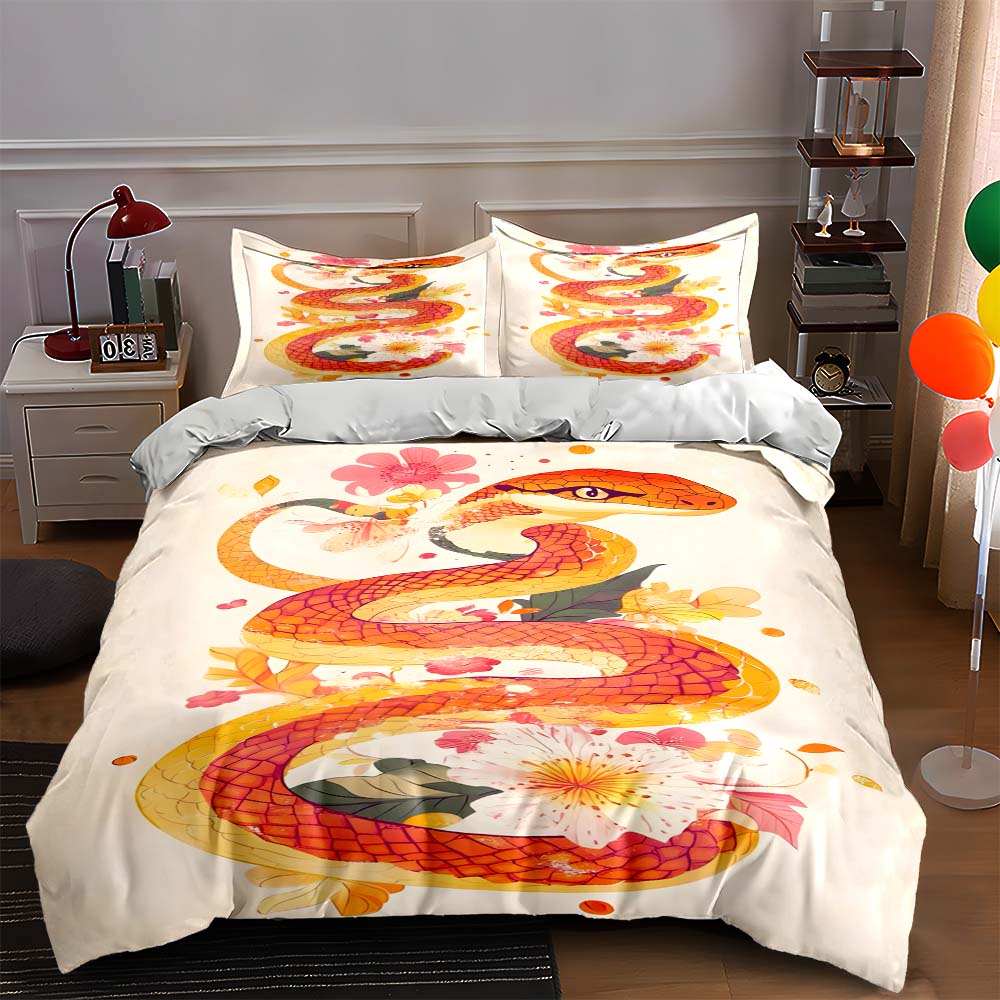 Snake floral motif Bedding Duvet cover sets Duvet covers Pillowcases gifts (1 * Duvet Cover 2 * Pillowcases, without duvet insert) 135x200cm
Snake floral motif Bedding Duvet cover sets Duvet covers Pillowcases gifts (1 * Duvet Cover 2 * Pillowcases, without duvet insert) 135x200cm