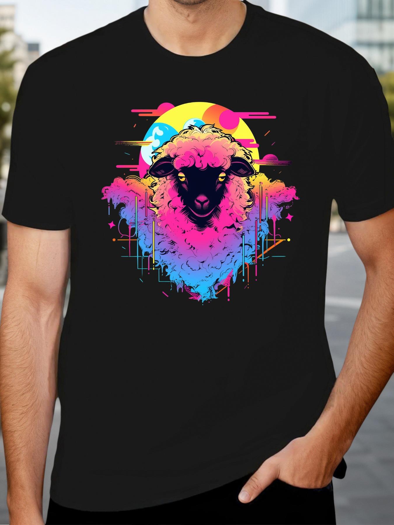 T-shirt with Vibrant Fluffy Goat Head Graphic - Summer Round Neck Tee in Royal Blue S
T-shirt with Vibrant Fluffy Goat Head Graphic - Summer Round Neck Tee in Royal Blue S