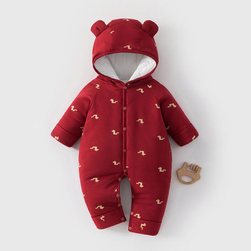 Infant Unisex Red Winter Romper: Thickened, Warm 100-Day Baby Crawling Suit 66cm (+1 size)
Infant Unisex Red Winter Romper: Thickened, Warm 100-Day Baby Crawling Suit 66cm (+1 size)