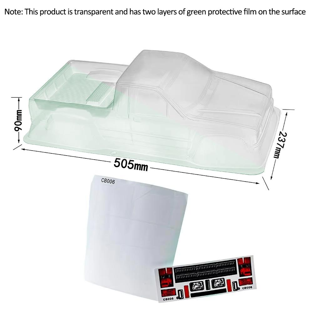 12.3inch 313mm Wheelbase Clear Pickup Body Shell Kit For 1/10 Rc Crawler Trx4 Axial Scx10 Scx10 Ii Rgt 86100 Yk4101 Cc01 Tf2
12.3inch 313mm Wheelbase Clear Pickup Body Shell Kit For 1/10 Rc Crawler Trx4 Axial Scx10 Scx10 Ii Rgt 86100 Yk4101 Cc01 Tf2