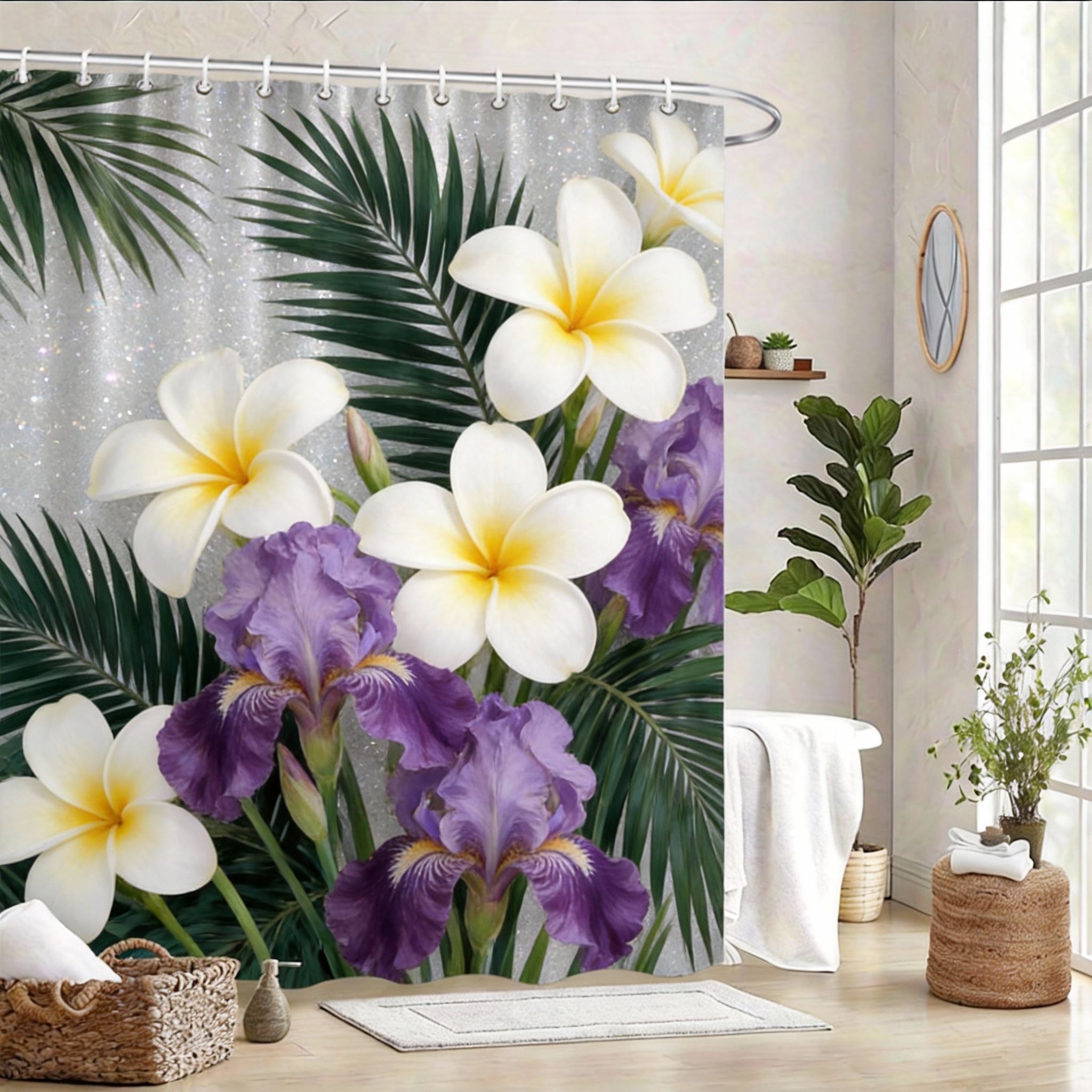 Tropical Jungle Shower Curtain 180X180Cm – Monstera & Ferns On Beige, Lush Rainforest Bathroom Decor, 12 Hooks W60H190(CM)-1 Pcs
Tropical Jungle Shower Curtain 180X180Cm – Monstera & Ferns On Beige, Lush Rainforest Bathroom Decor, 12 Hooks W60H190(CM)-1 Pcs