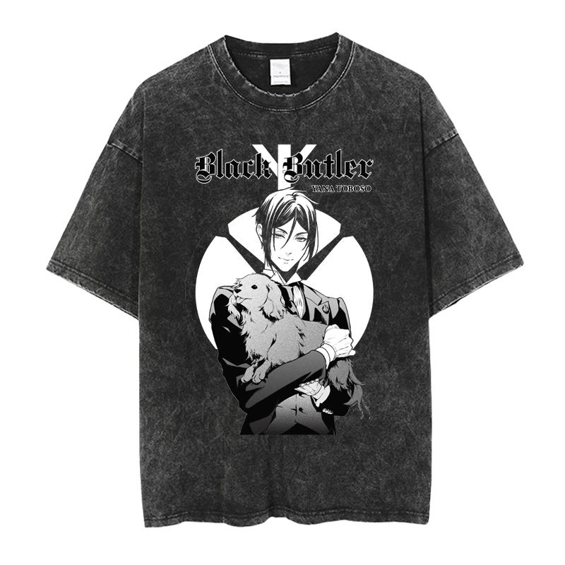 Anime Black Butler Michaelis Sebastian Cool Print Tee Men Women Manga Cotton Tshirts Vintage Washed Tee Harajuku Male T Shirt S
Anime Black Butler Michaelis Sebastian Cool Print Tee Men Women Manga Cotton Tshirts Vintage Washed Tee Harajuku Male T Shirt S