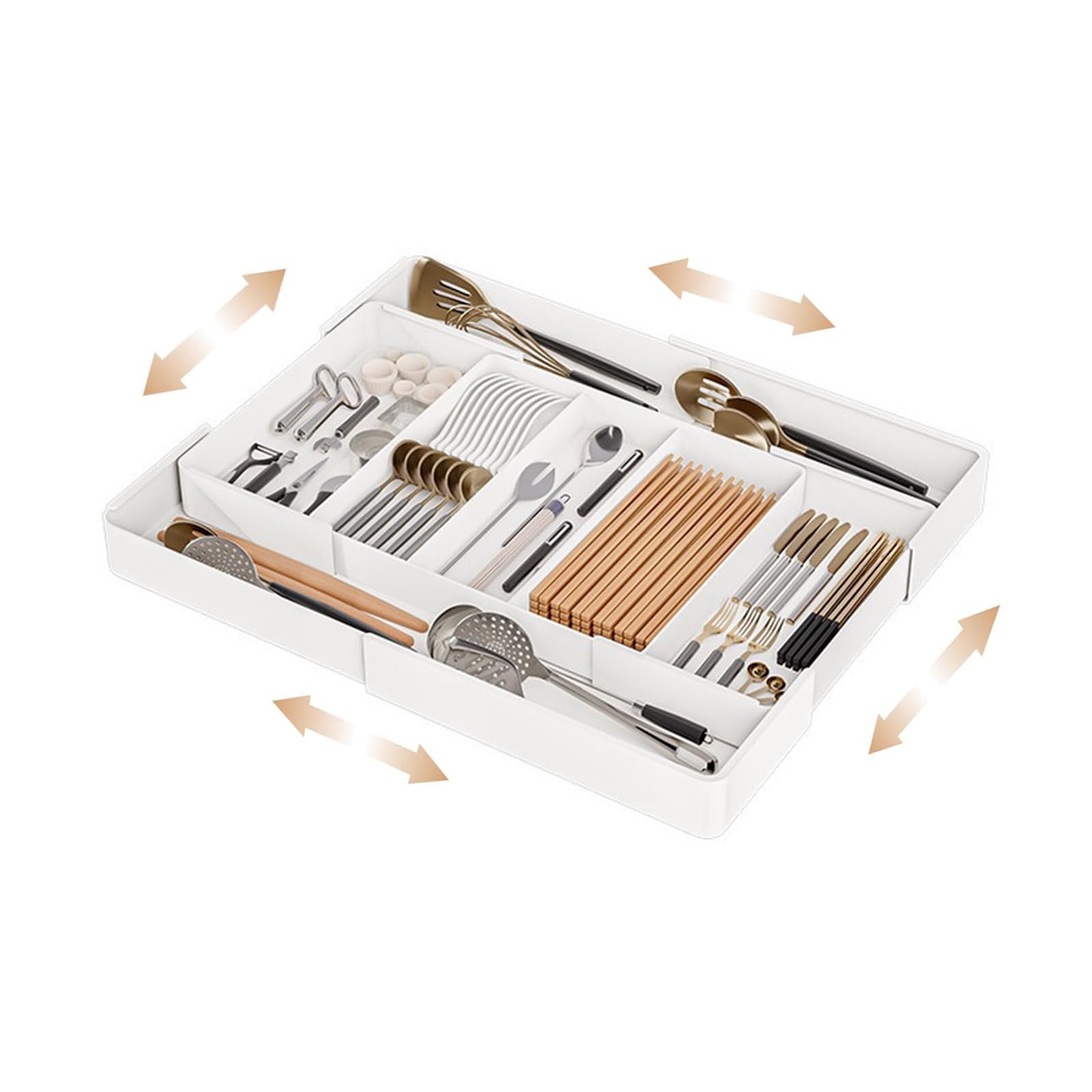 Nricrlus Cutlery Adjustable Cutlery Drawer Chopstick Storage for White Case, 4-Sided Expandable, Storage, Dividers, Holder, Multi-Purpose Kitchen,
Nricrlus Cutlery Adjustable Cutlery Drawer Chopstick Storage for White Case, 4-Sided Expandable, Storage, Dividers, Holder, Multi-Purpose Kitchen,