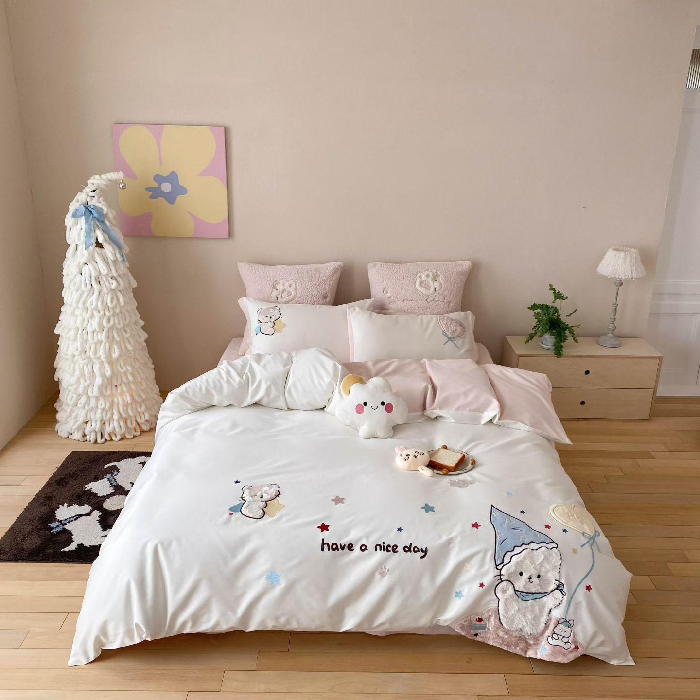100% Long-Staple Cotton 4-Piece Children s Cute Cartoon Bedding Set - Duvet Cover & Bed Sheet 1.2m Bed 3-Piece Set (Duvet Cover 150x200cm)
100% Long-Staple Cotton 4-Piece Children s Cute Cartoon Bedding Set - Duvet Cover & Bed Sheet 1.2m Bed 3-Piece Set (Duvet Cover 150x200cm)