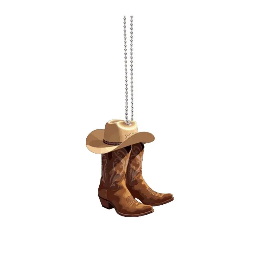 Cowboy Boot Hat Pendant Rearview Mirror Ornament Car Interior Christmas Tree Hanging Decorations Gifts For Men Women I6B0
Cowboy Boot Hat Pendant Rearview Mirror Ornament Car Interior Christmas Tree Hanging Decorations Gifts For Men Women I6B0