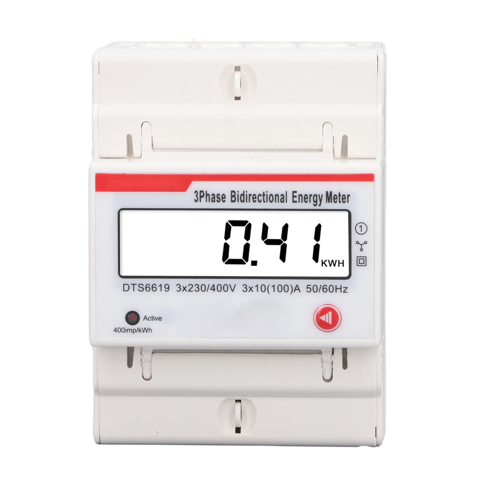 DIN Rail 3 Phase 4 Wire Energy Meter Multifunctional LCD Display Bidirectional Energy Meter 3 X
DIN Rail 3 Phase 4 Wire Energy Meter Multifunctional LCD Display Bidirectional Energy Meter 3 X