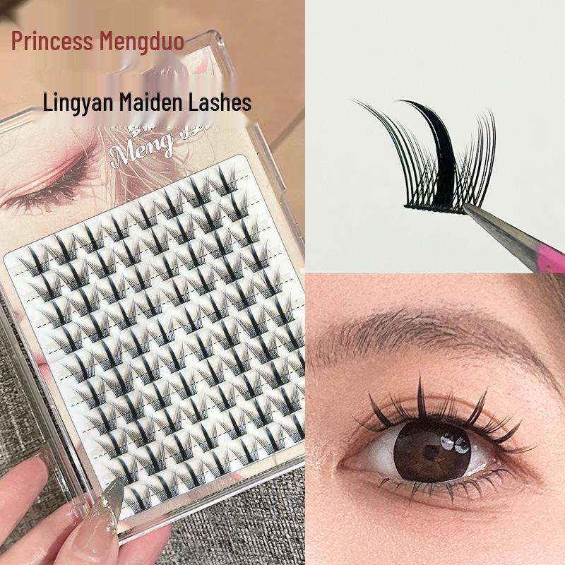 Mengduo Princess Lingyan Girl Clustered False Eyelashes with Brush-on Glue - Natural, Dense, and Realistic Simulation Lashes.
Mengduo Princess Lingyan Girl Clustered False Eyelashes with Brush-on Glue - Natural, Dense, and Realistic Simulation Lashes.