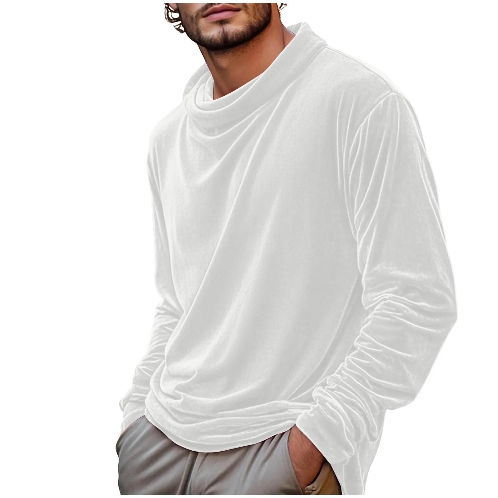 Men s Velvet High Neck Warm Long Sleeve T-Shirt Vintage Breathable Fashion Pullover Sweatshirt Male Bottoming Tee Shirt 2XL білий
Men s Velvet High Neck Warm Long Sleeve T-Shirt Vintage Breathable Fashion Pullover Sweatshirt Male Bottoming Tee Shirt 2XL білий